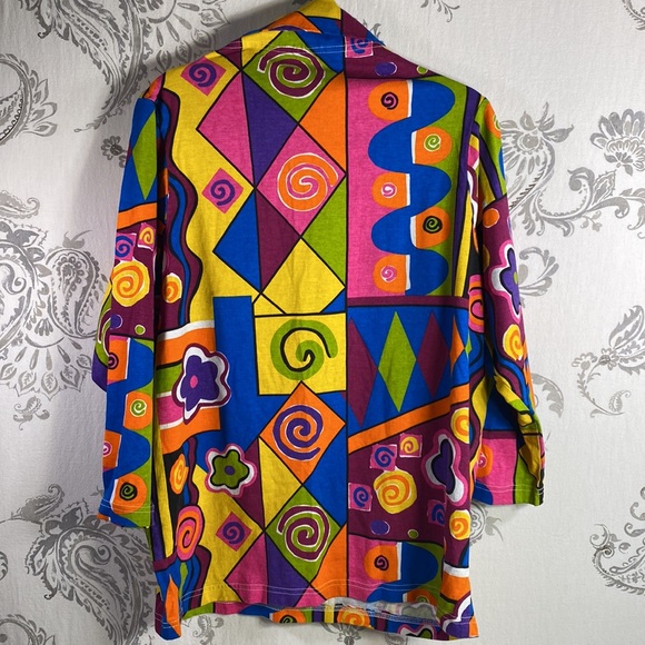 Vintage Retro neon shirt made in the USA - Picture 4 of 13